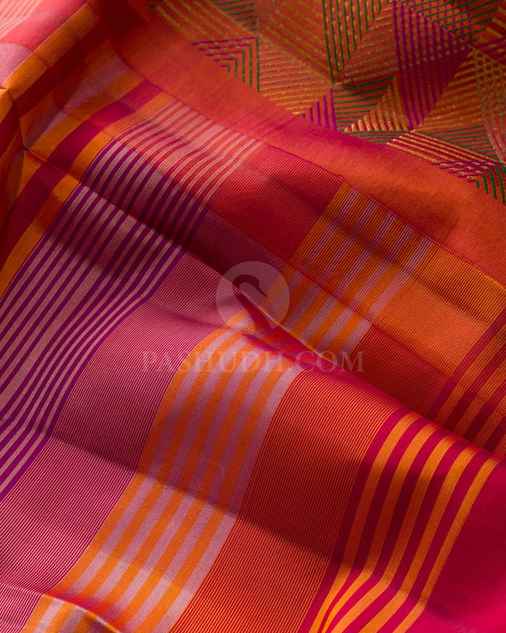 Shades of Red Kanjivaram Silk Saree-DJ473(B)
