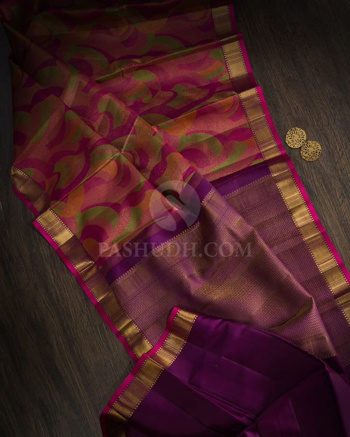 Multicolored Kanjivaram Silk Saree-DJ468(B)