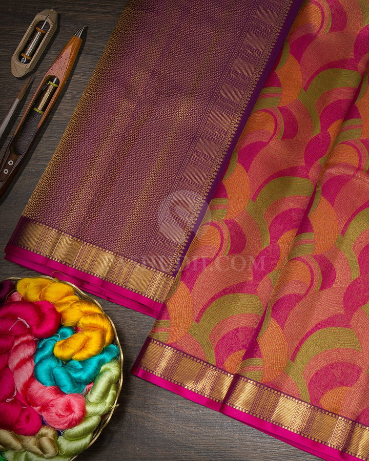 Multicolored Kanjivaram Silk Saree-DJ468(B)