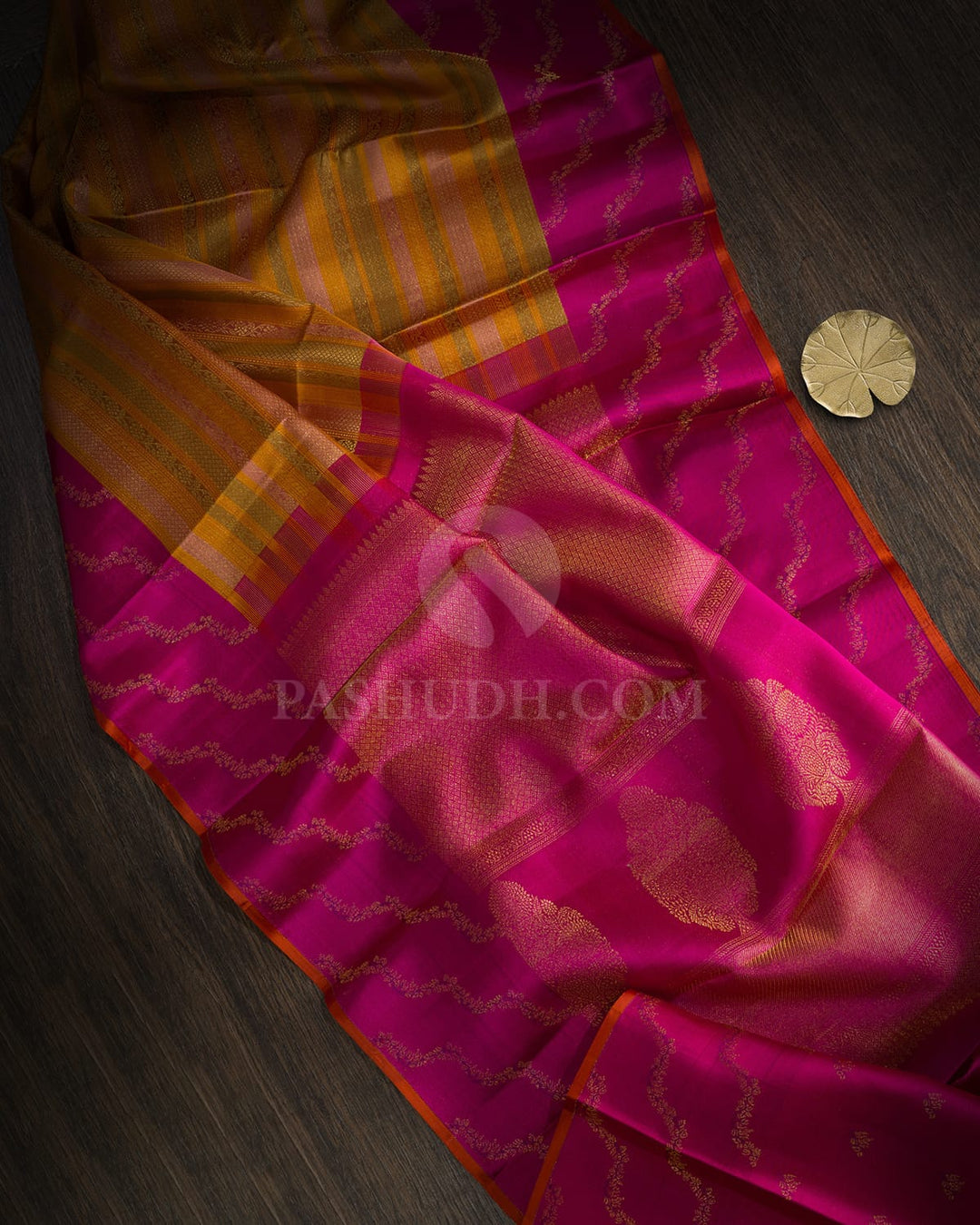 Shades of Yellow Kanjivaram Silk Saree-DJ470(A)