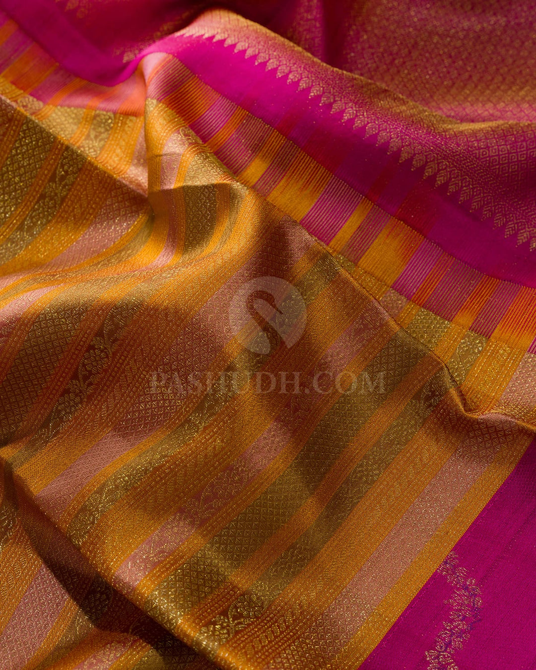 Shades of Yellow Kanjivaram Silk Saree-DJ470(A)