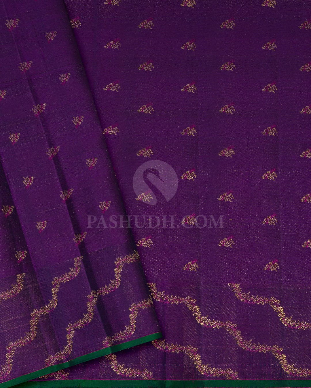 Anandha Blue With Purple Kanjivaram Silk Saree-DJ470(B)