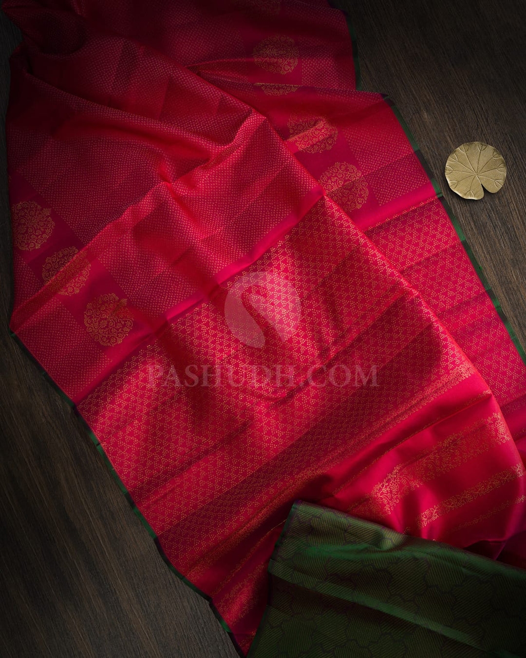 Cherry Red Kanjivaram Silk Saree-DJ478(A)