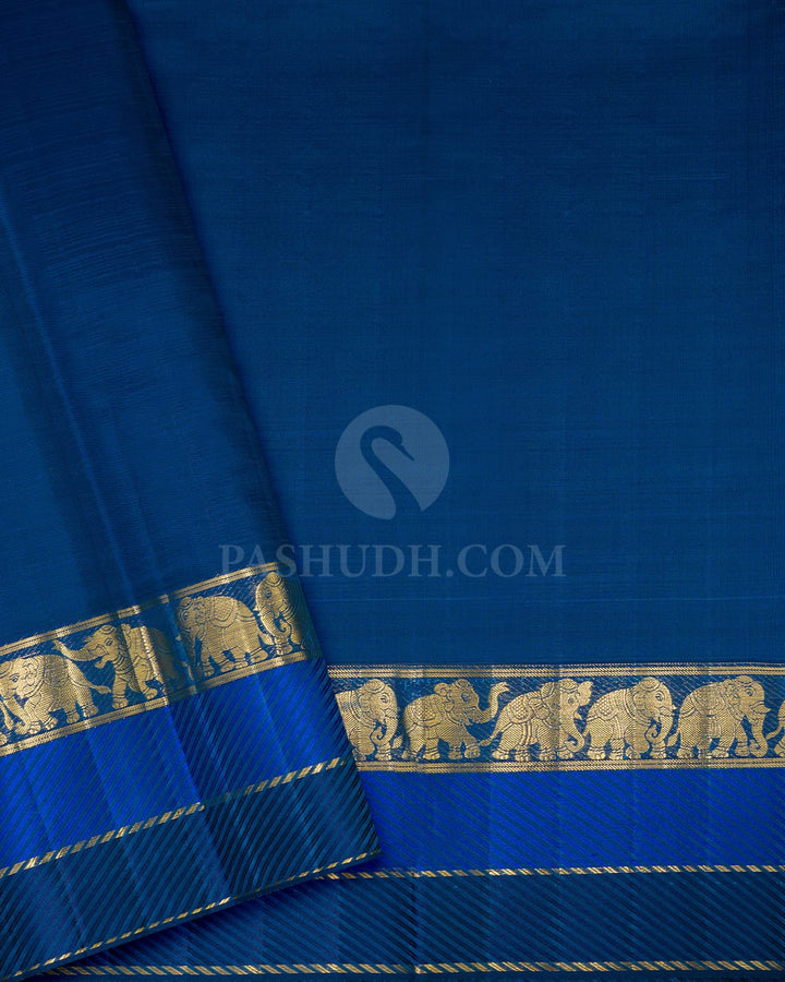 Shades Of Blue Kanjivaram Silk Saree-D712(A)