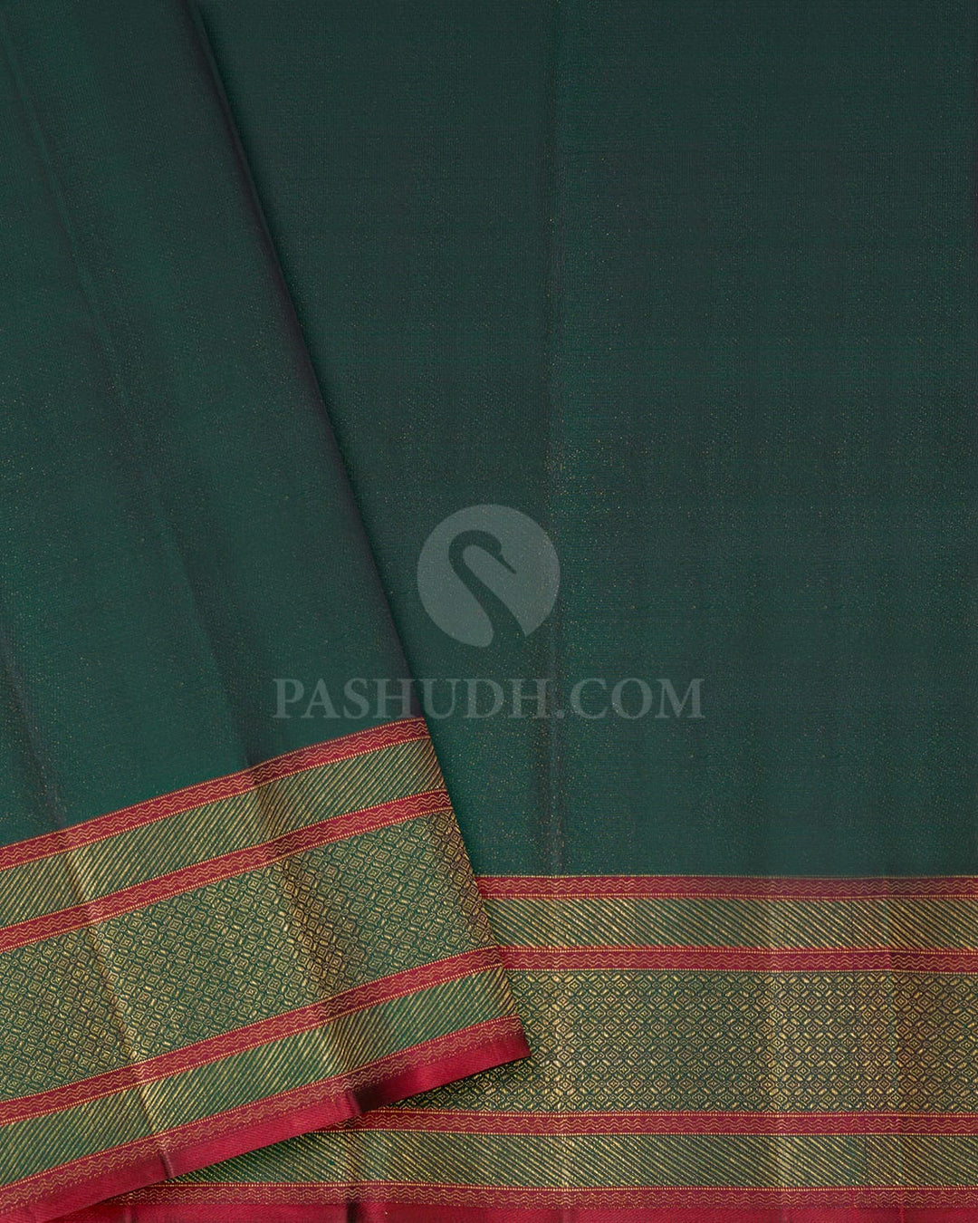 Bottle Green Kanjivaram Silk Saree-DJ405(F)