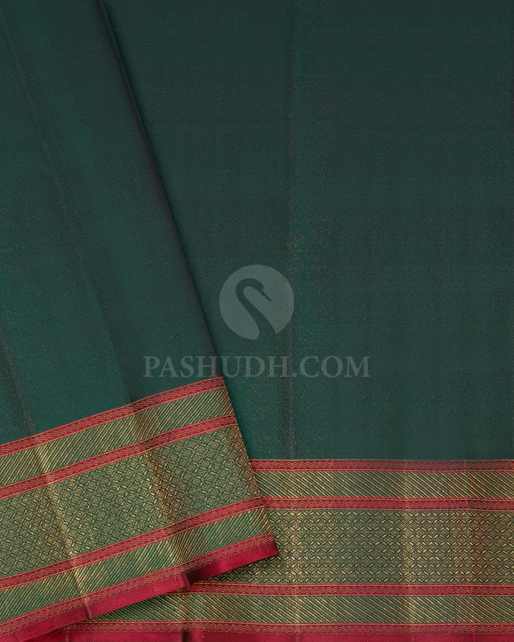 Bottle Green Kanjivaram Silk Saree-DJ405(F)