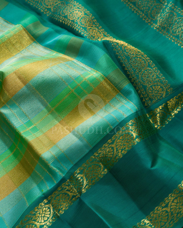 Multicolored Kanjivaram Silk Saree-DJ382(J)