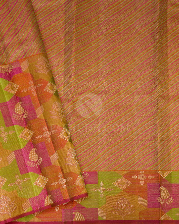 Mango Yellow Kanjivaram Silk Saree-DJ424(K)