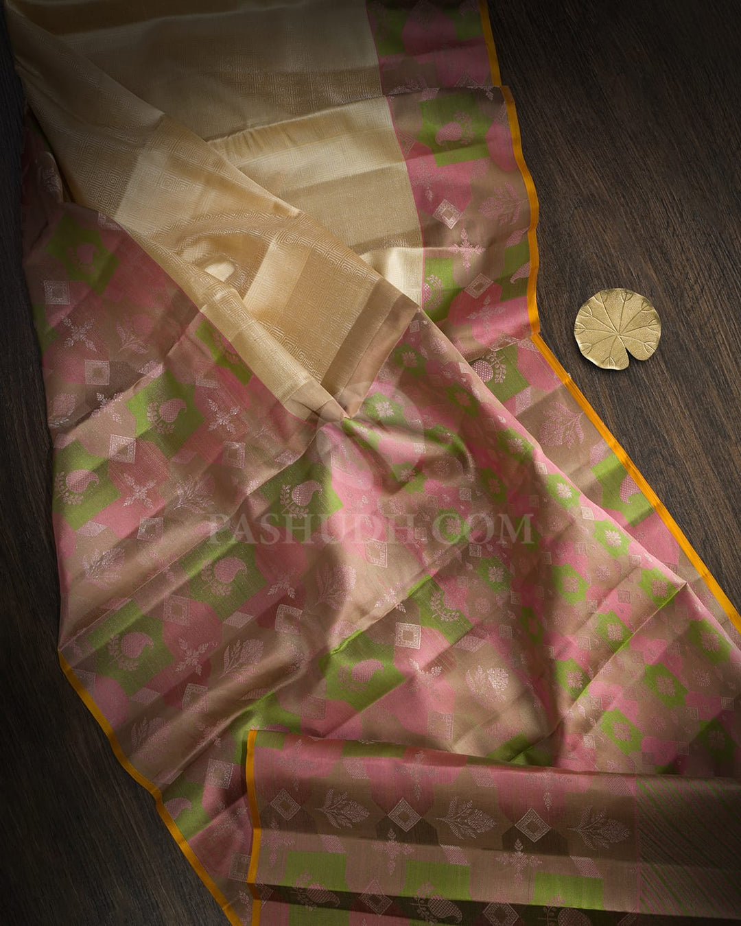 Cream Kanjivaram Silk Saree-DJ424(M)