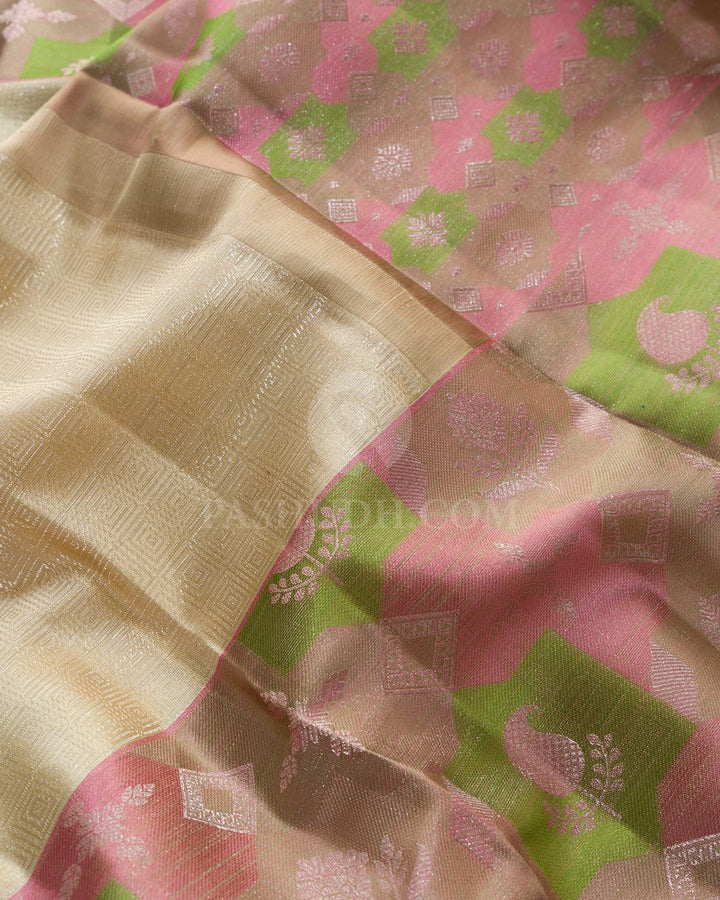 Cream Kanjivaram Silk Saree-DJ424(M)