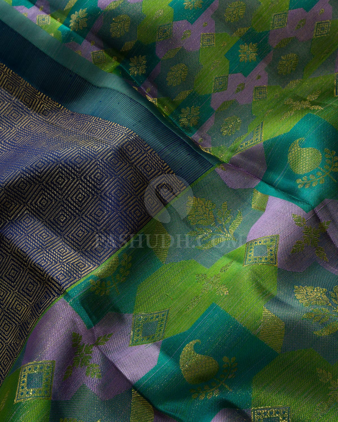 Navy Blue Kanjivaram Silk Saree-DJ424(L)