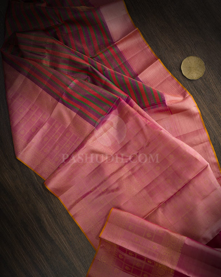 Multicolored Kanjivaram Silk Saree-DJ467(B)
