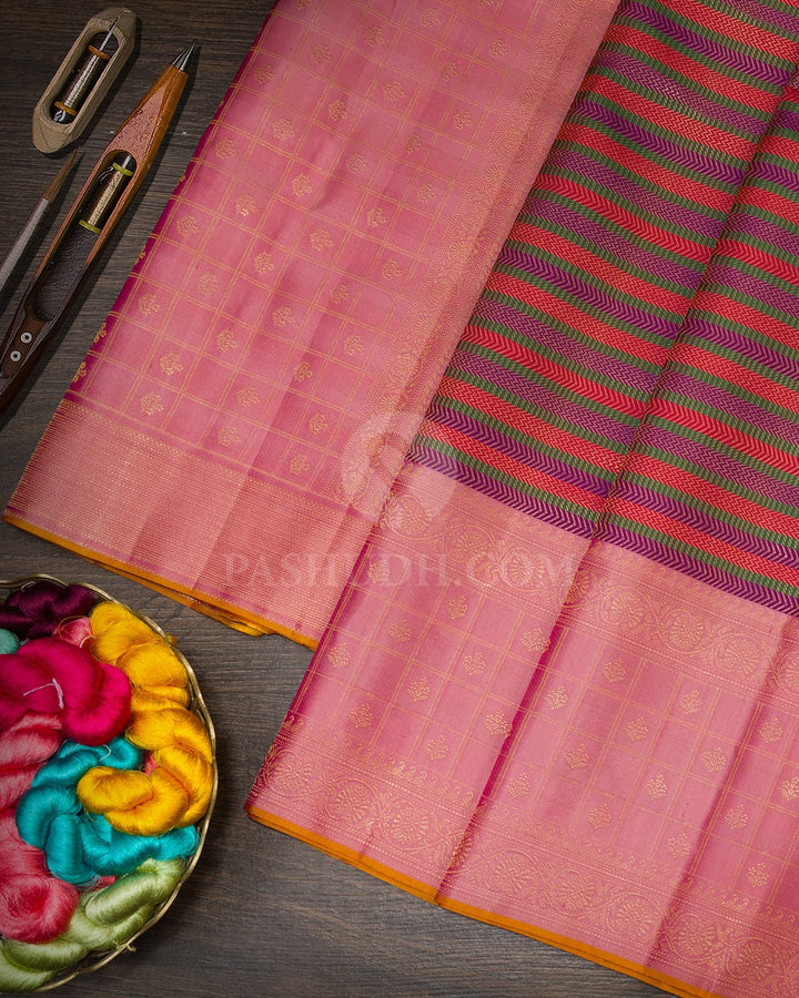 Multicolored Kanjivaram Silk Saree-DJ467(B)