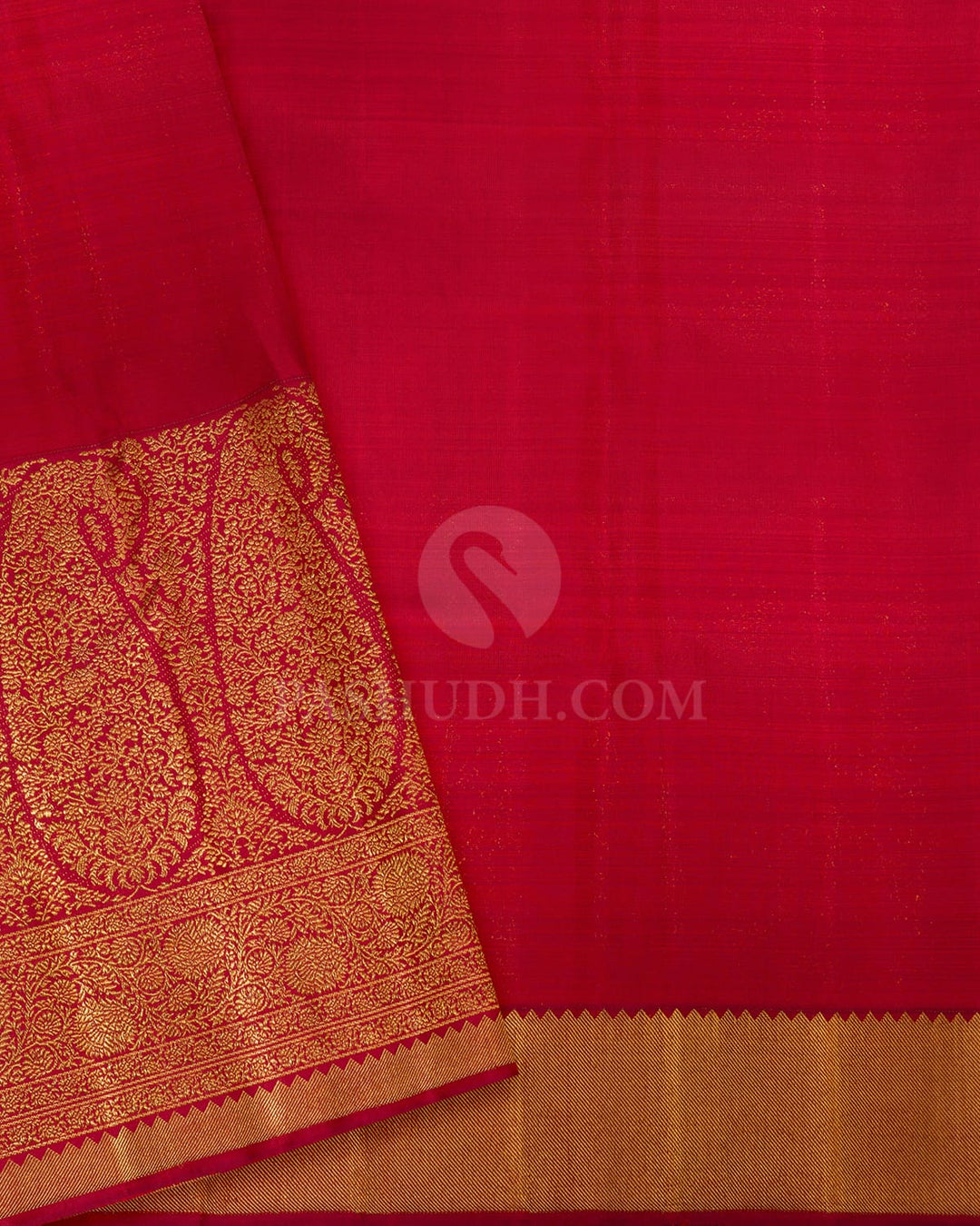 Gold And Silver Organza Shimmer Kanjivaram Silk Saree-S1287(G)