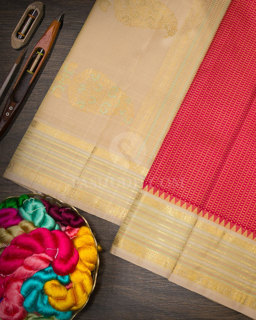 Shades Of Pink Kanjivaram Silk Saree-S1615(B)