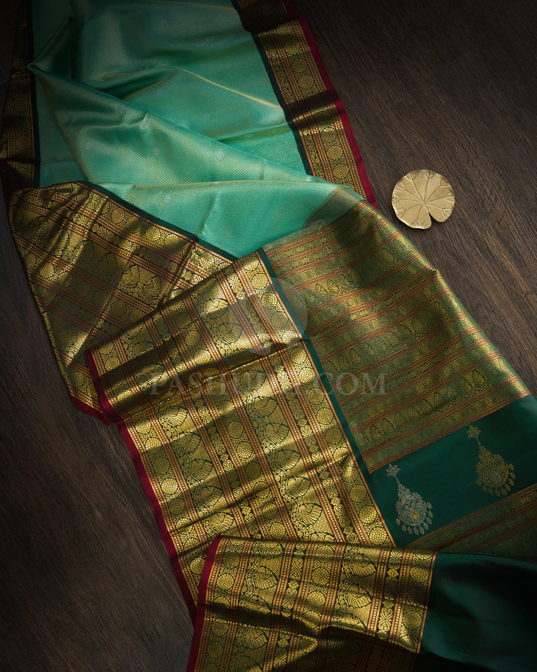 Dual Shaded Rexona Green Kanjivaram Silk Saree-S1236(H)