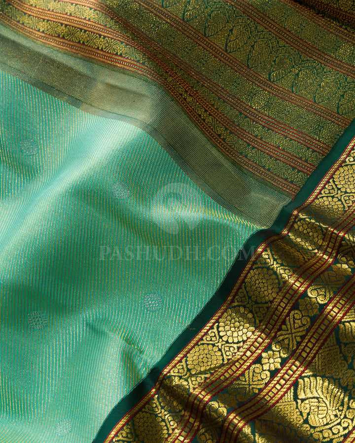 Dual Shaded Rexona Green Kanjivaram Silk Saree-S1236(H)