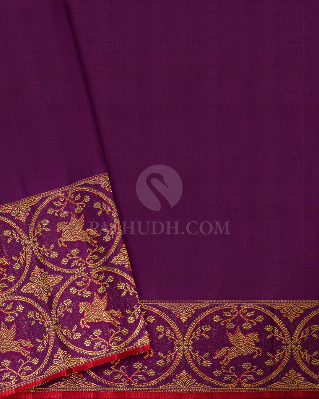 Dual Shaded Purple Meenakari Border Kanjivaram Silk Saree-S1824(B)