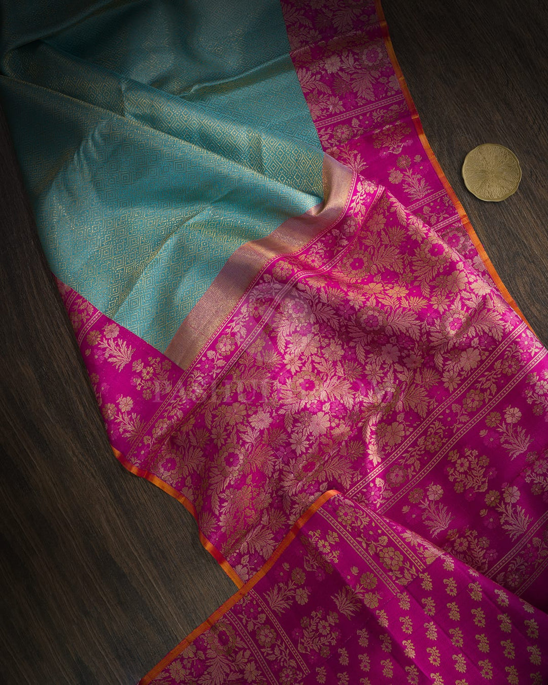 Powder Blue Meenakari Kanjivaram Silk Saree-S1852(A)