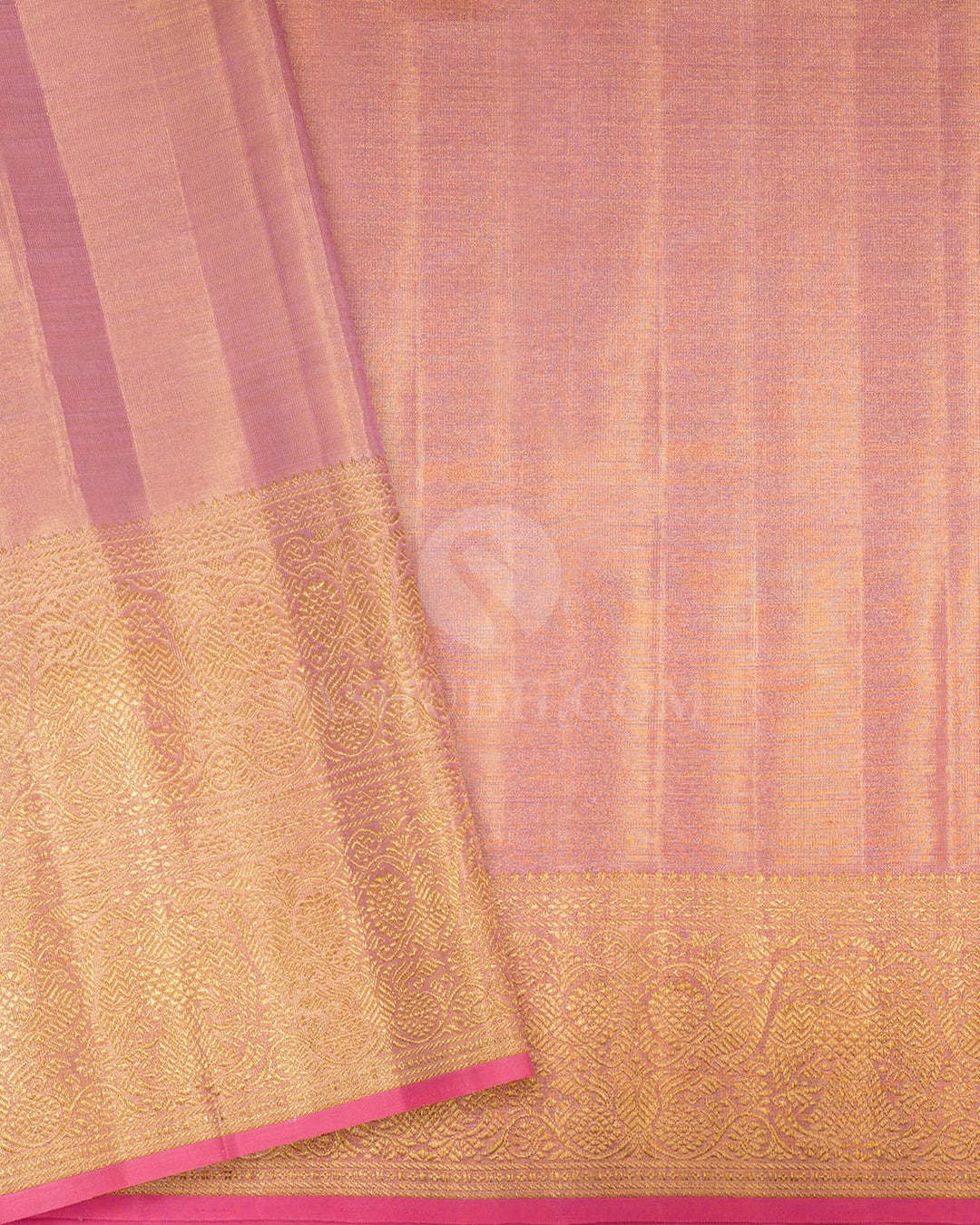 Baby Pink Gold Tissue Kanjivaram Silk Saree-S1853(A)