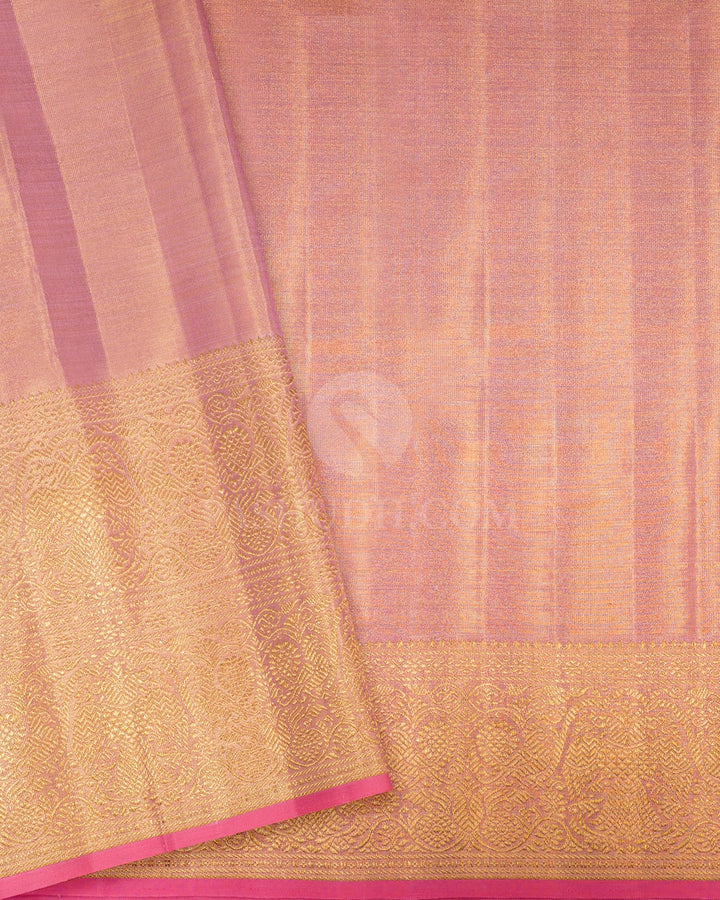 Baby Pink Gold Tissue Kanjivaram Silk Saree-S1853(A)