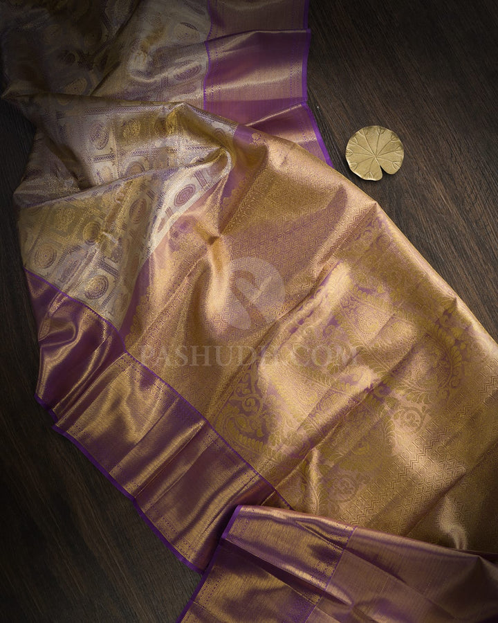 Gold And Silver Zari Tissue Kanjivaram Silk Saree-SP468