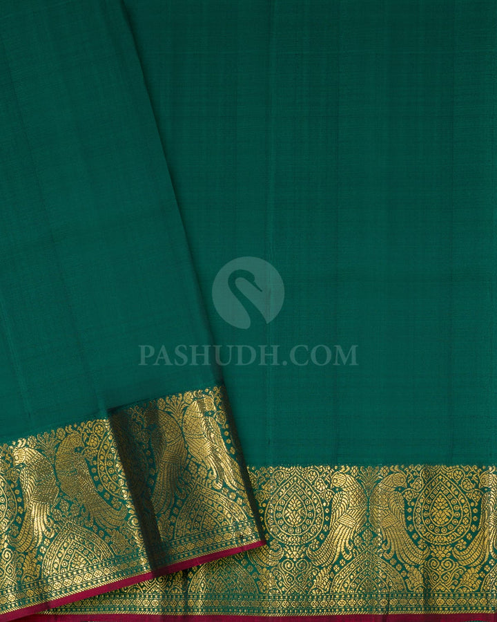 Dual Shaded Rexona Green Kanjivaram Silk Saree-S1811(B)