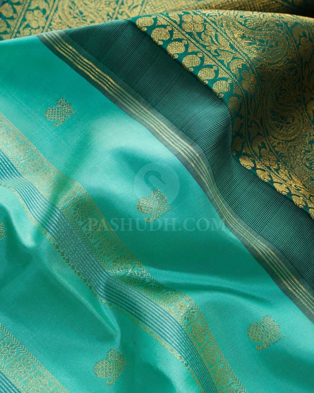 Dual Shaded Rexona Green Kanjivaram Silk Saree-S1811(B)