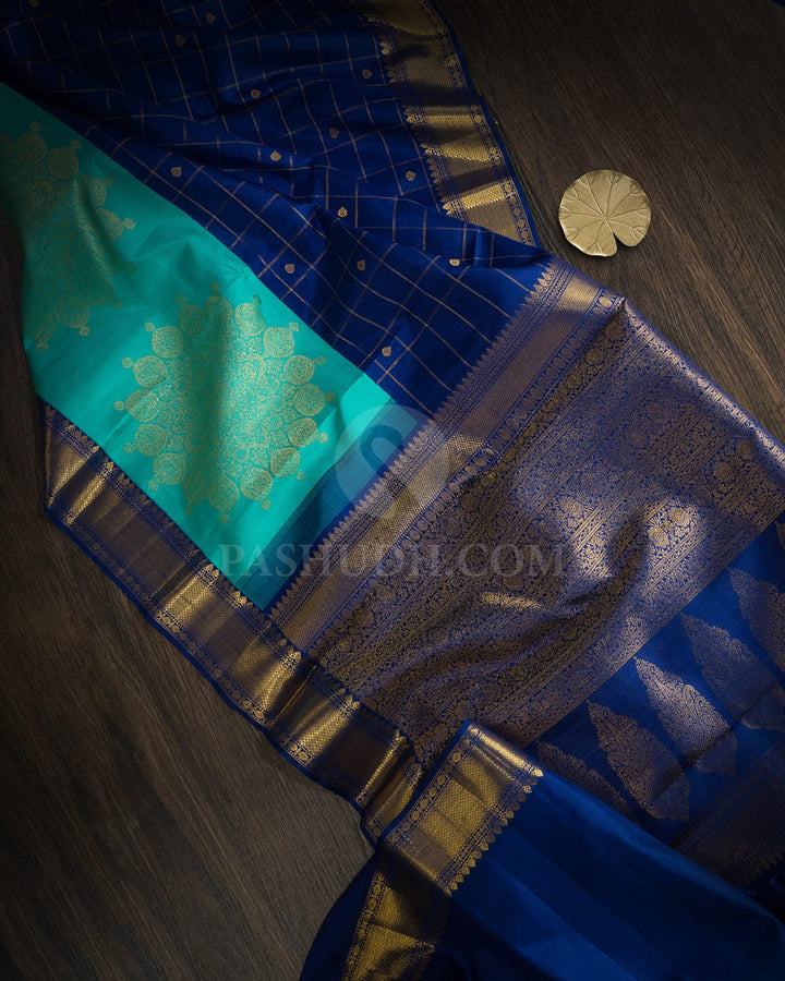 Ink Blue Traditional Kanjivaram Silk Saree-S1703(F)