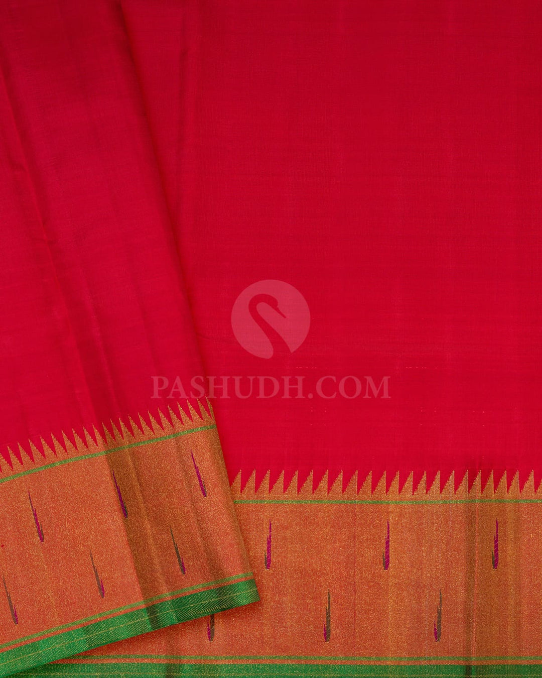 Ivory Paithani Kanjivaram Silk Saree-S1663(B)