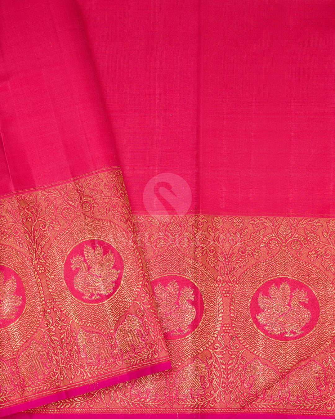 Dual Shaded Plum Vairaoosi Kattam Kanjivaram Silk Saree-S1805(B)