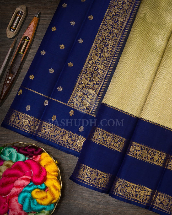 Light Green Organza Shimmer Kanjivaram Silk Saree-S1855(A)