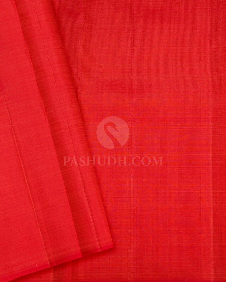 Dual Shaded Tussar Borderless Kanjivaram Silk Saree-S1419(D)