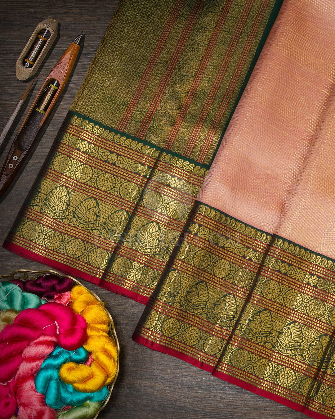Blush Pink Vairaoosi Kanjivaram Silk Saree-S1518(E)
