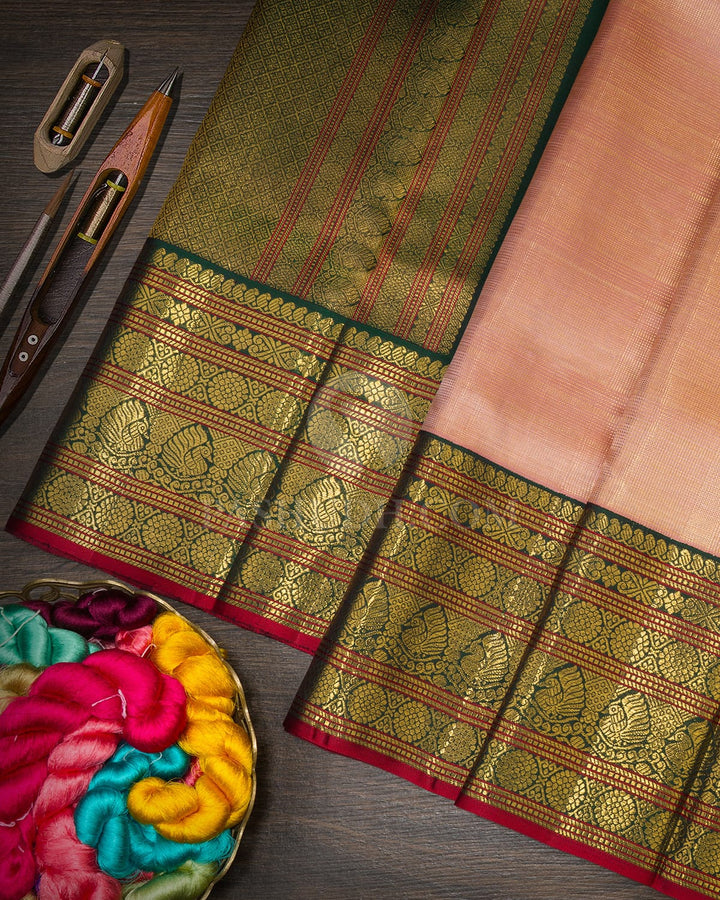 Blush Pink Vairaoosi Kanjivaram Silk Saree-S1518(E)