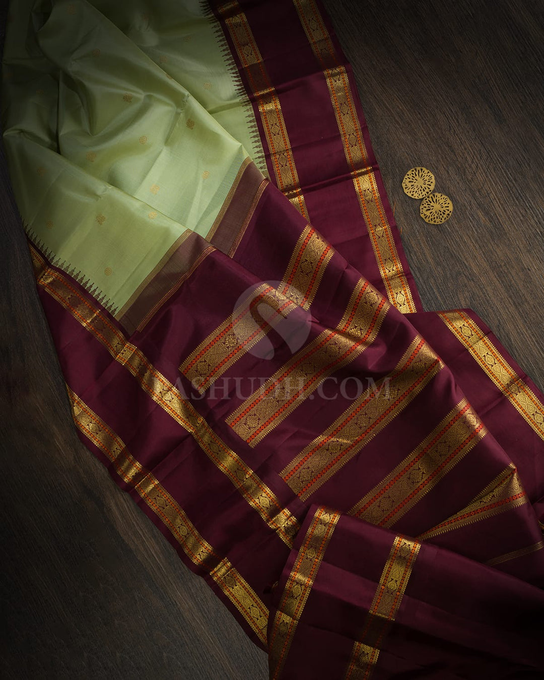 Pista Green Pure Zari Traditional Kanjivaram Silk Saree-SP466