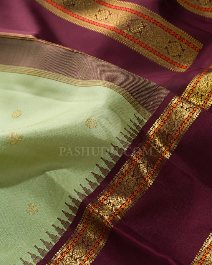 Pista Green Pure Zari Traditional Kanjivaram Silk Saree-SP466