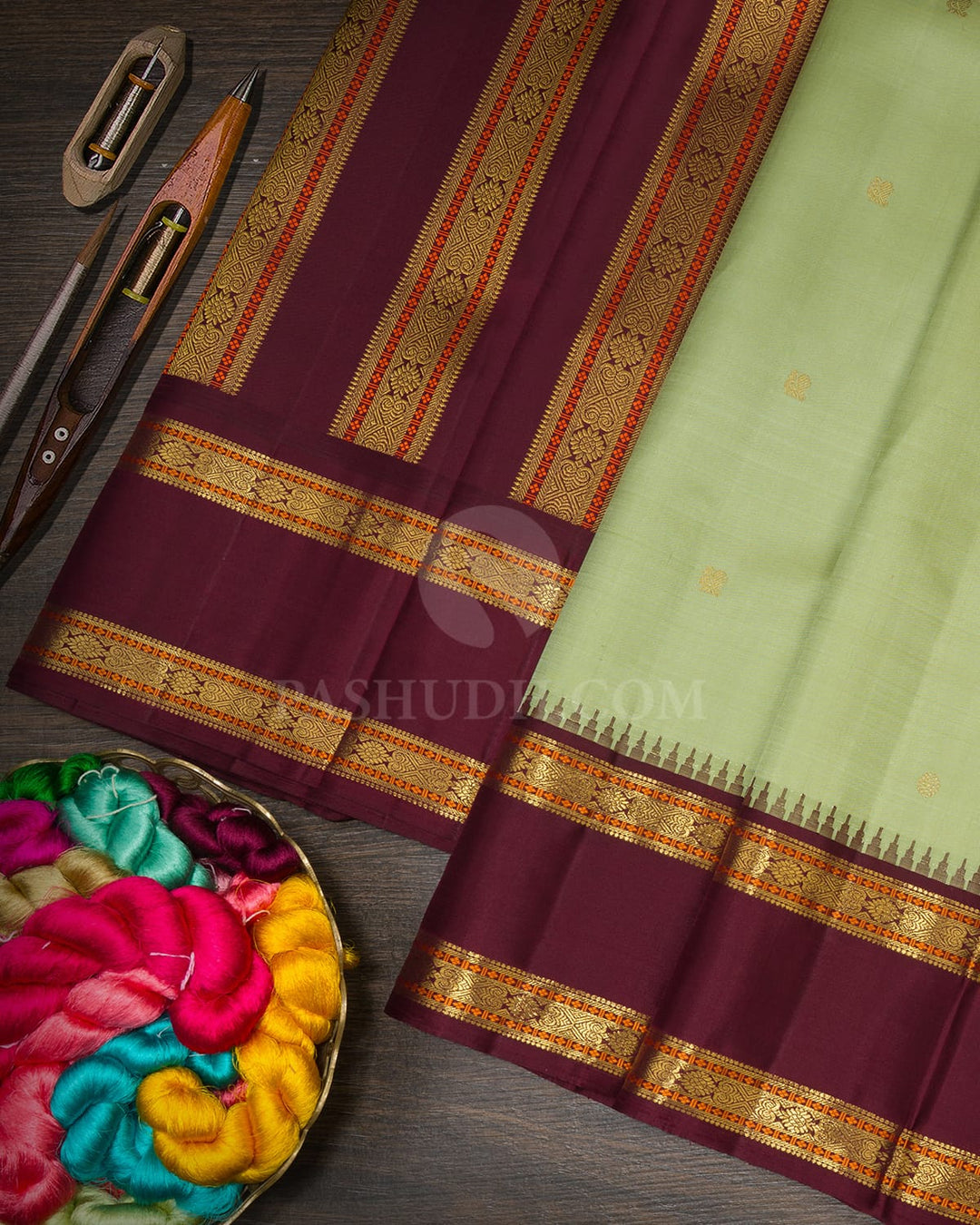 Pista Green Pure Zari Traditional Kanjivaram Silk Saree-SP466