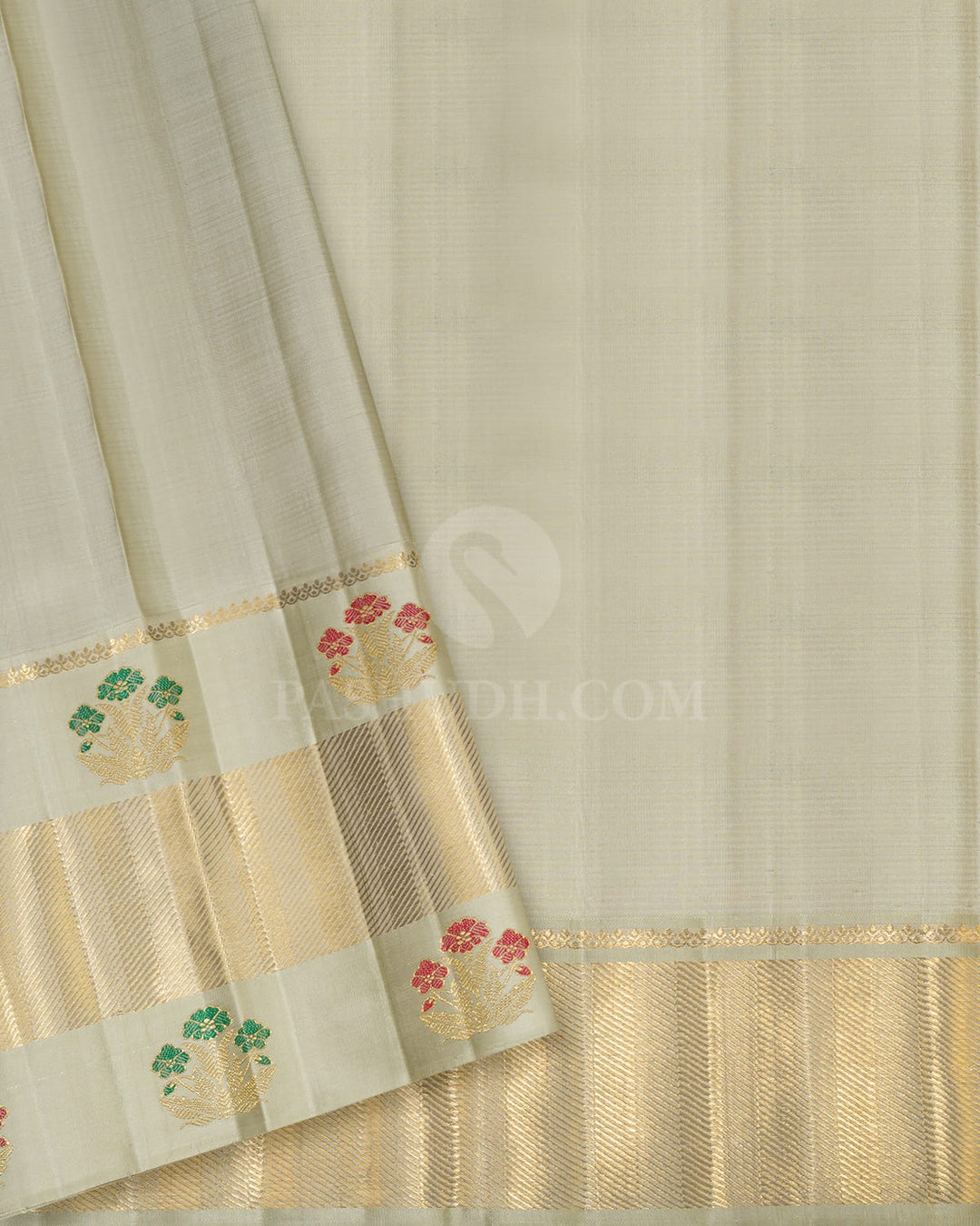 Teal Green With Blue Meenakari Kanjivaram Silk Saree-S1728(D)