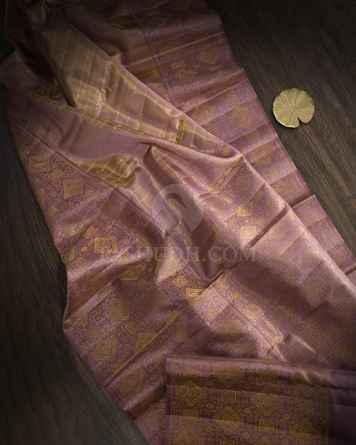 Mauve Silk Shimmer Kanjivaram Silk Saree-S1627(C)