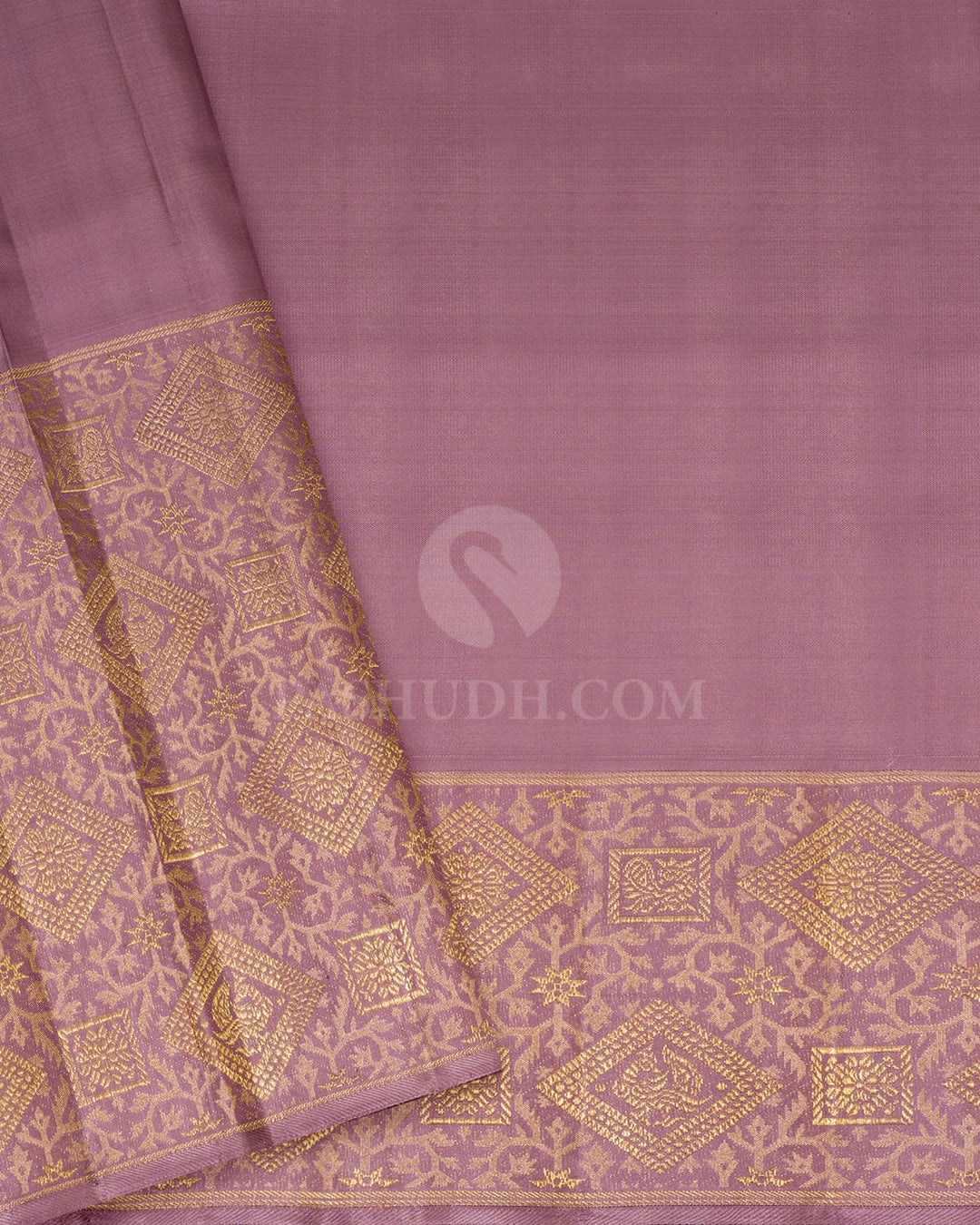 Mauve Silk Shimmer Kanjivaram Silk Saree-S1627(C)