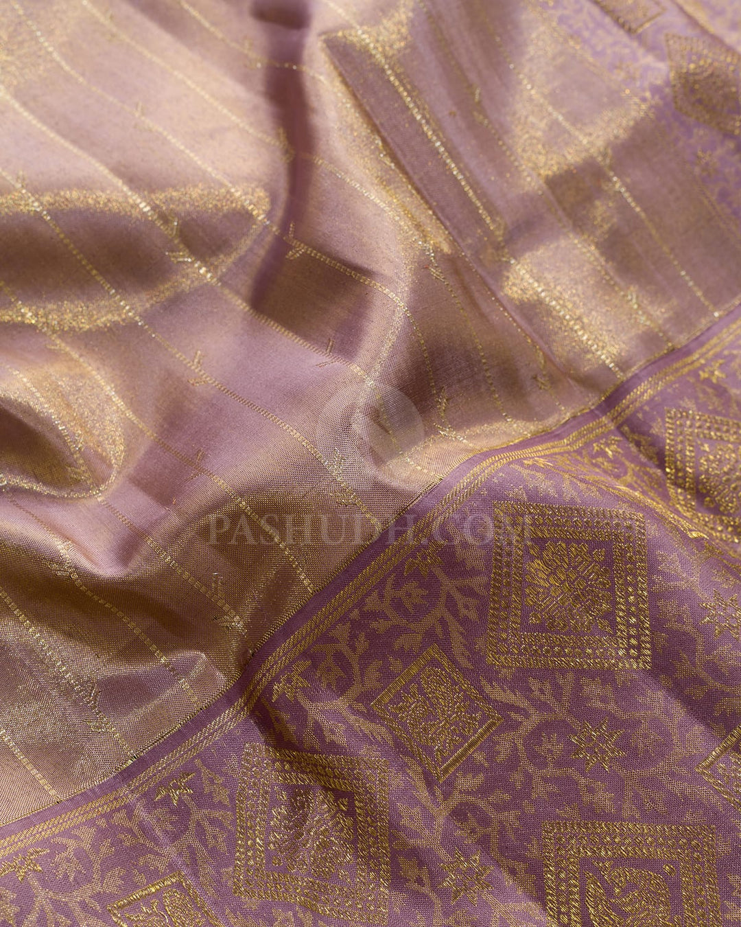 Mauve Silk Shimmer Kanjivaram Silk Saree-S1627(C)