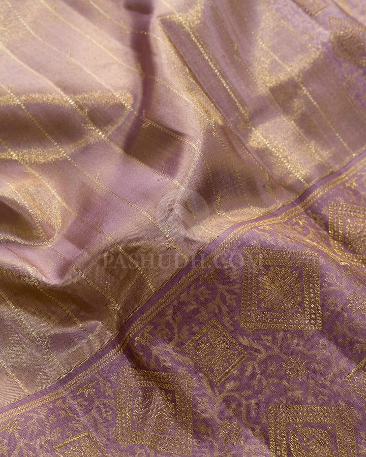 Mauve Silk Shimmer Kanjivaram Silk Saree-S1627(C)