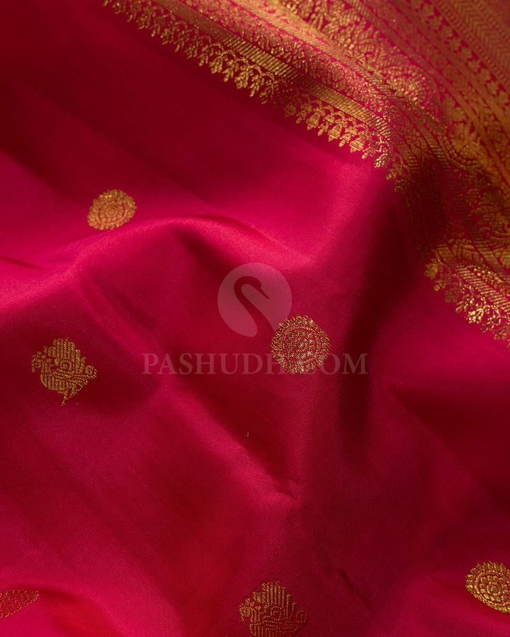 Bold Red Paithani Kanjivaram Silk Saree-S1772(E)