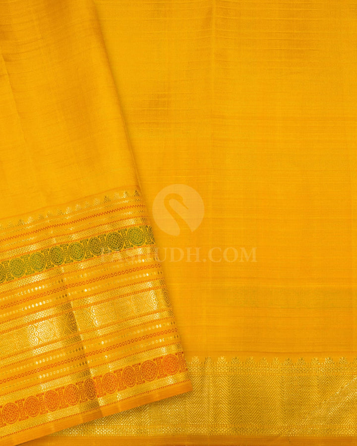 Half White Linen Kanjivaram Silk Saree-S1859(A)