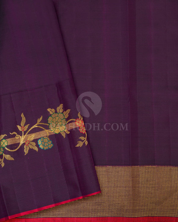 Half White Meenakari Kanjivaram Silk Saree-S1850(A)