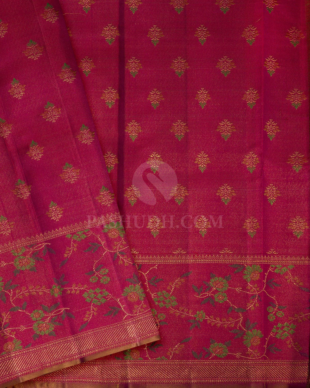 Dual Shaded Plum Purple Meenakari Kanjivaram Silk Saree-DJ474(A)