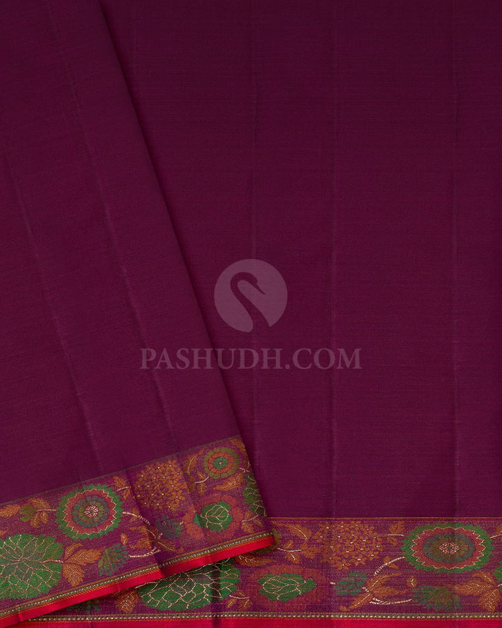 Dual Shaded Arakku Meenakari Kanjivaram Silk Saree-DJ477(A)