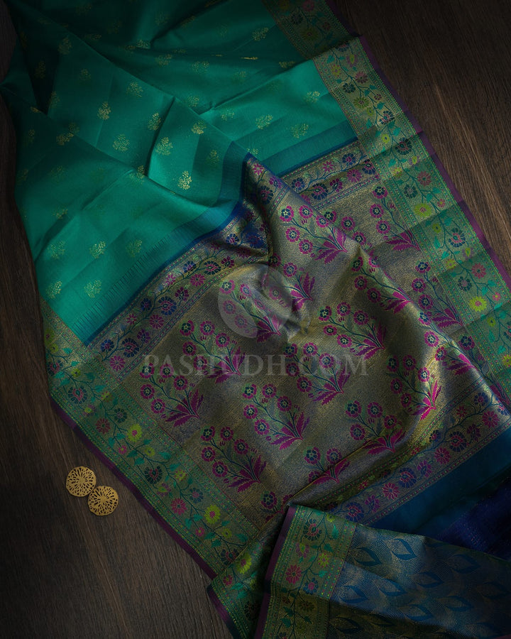 Leaf Green Kanjivaram Silk Saree-DJ481(A)
