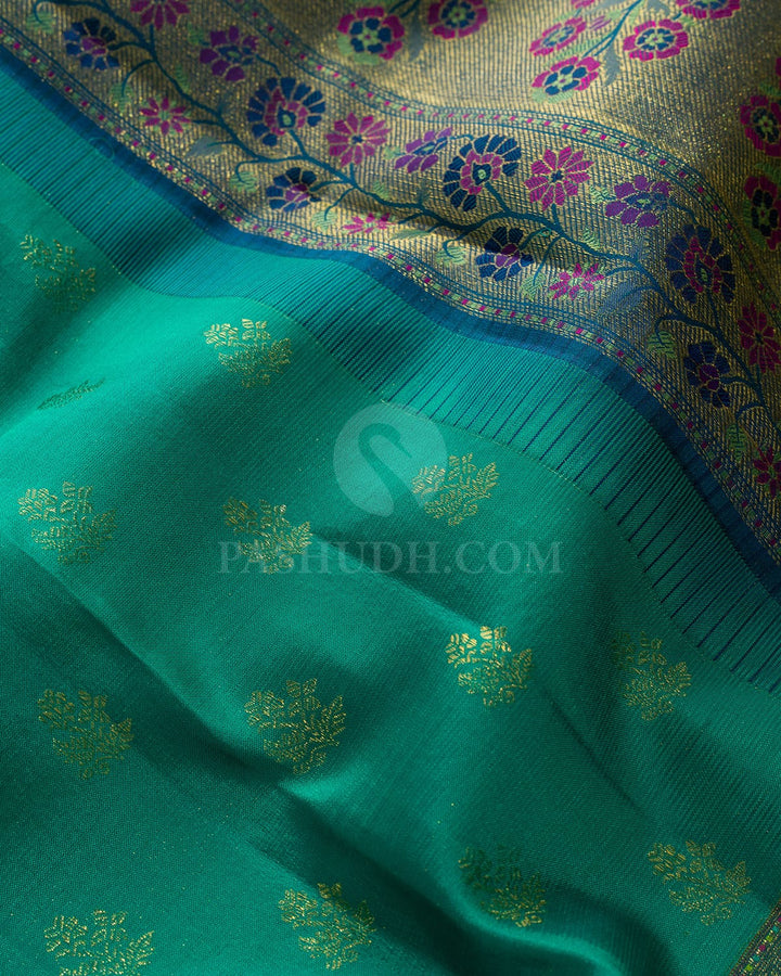 Leaf Green Kanjivaram Silk Saree-DJ481(A)